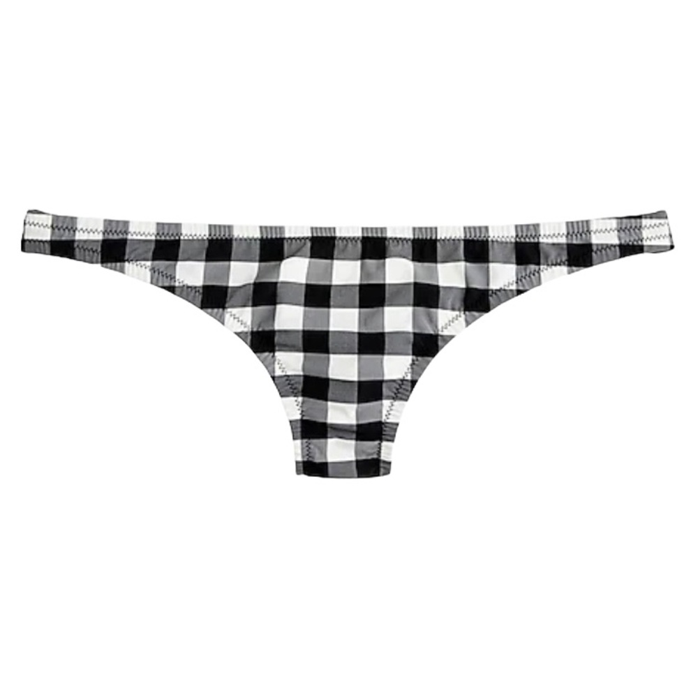 J. Crew Bikini Bottom M & L Lowrider in Oversized Matte Gingham